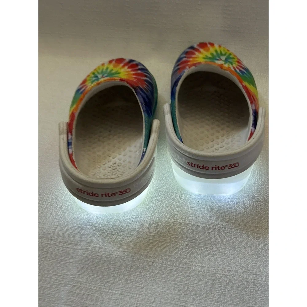 Toddler Stride Rite 360 Tie Dye Clog‎ Slip On  Shoes 4M Light Up
